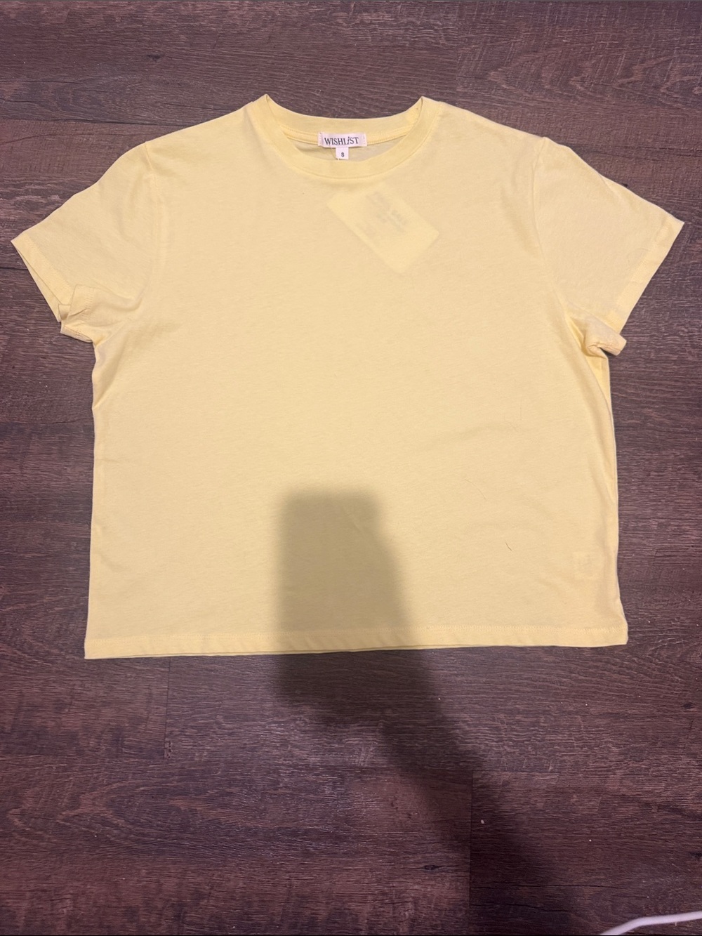 Wishlist Boxy Crewneck Tee in Pale Yellow